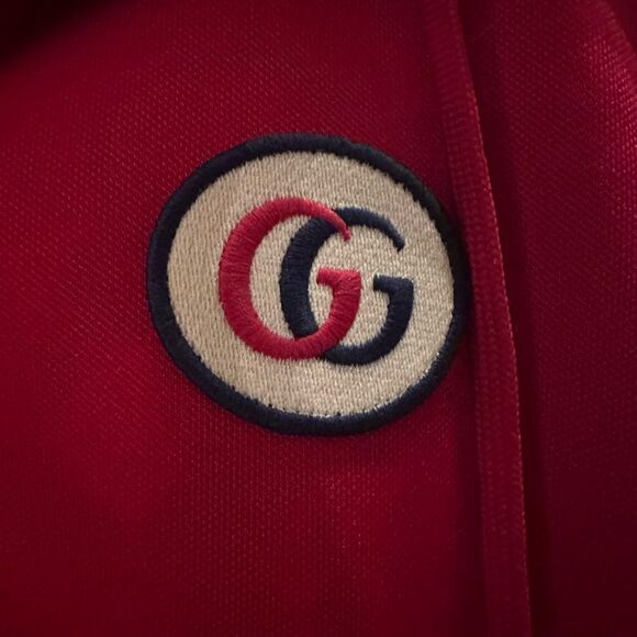 NWT- GUCCI red sleeveless hoodie dress with green and white stripes. Size medium - Picture 17 of 17